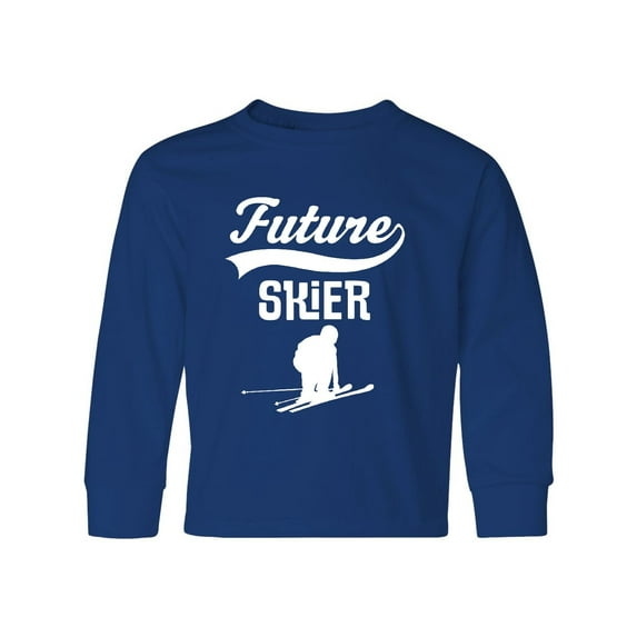 Inktastic Future Skier Childs Skiing Long Sleeve Youth T-Shirt