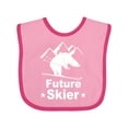 thumbnail image 1 of Inktastic Future Skier Funny Skiing Bear Boys or Girls Baby Bib, 1 of 4