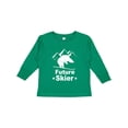 thumbnail image 1 of Inktastic Future Skier Funny Skiing Bear Boys or Girls Long Sleeve Toddler T-Shirt, 1 of 5