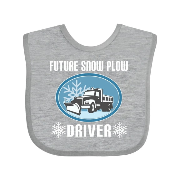Inktastic Future Snow Plow Truck Driver Boys or Girls Baby Bib