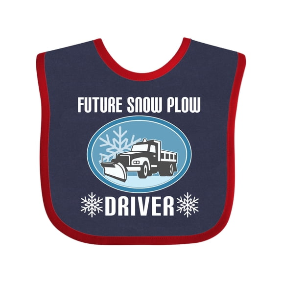 Inktastic Future Snow Plow Truck Driver Boys or Girls Baby Bib