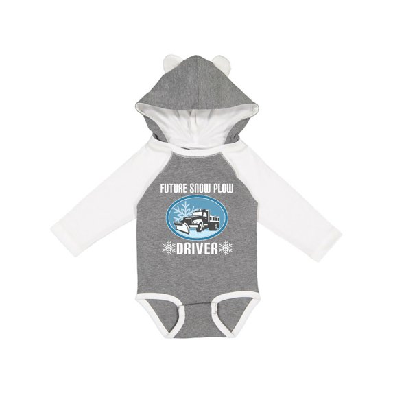 Inktastic Future Snow Plow Truck Driver Boys or Girls Long Sleeve Baby Bodysuit