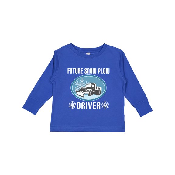 Inktastic Future Snow Plow Truck Driver Boys or Girls Long Sleeve Toddler T-Shirt
