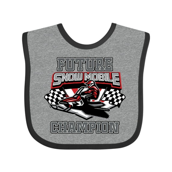 Inktastic Future Snowmobile Champion Boys or Girls Baby Bib