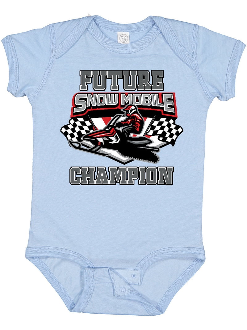Fueled By Milk & Two Stroke Funny Snowmobile Baby Bodysuit Or Toddler Tee - Motor Sports Family Gift