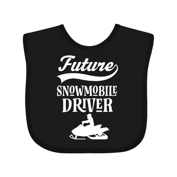 Inktastic Future Snowmobile Driver Snowmobiling Boys or Girls Baby Bib