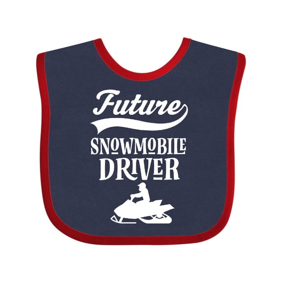 Inktastic Future Snowmobile Driver Snowmobiling Boys or Girls Baby Bib