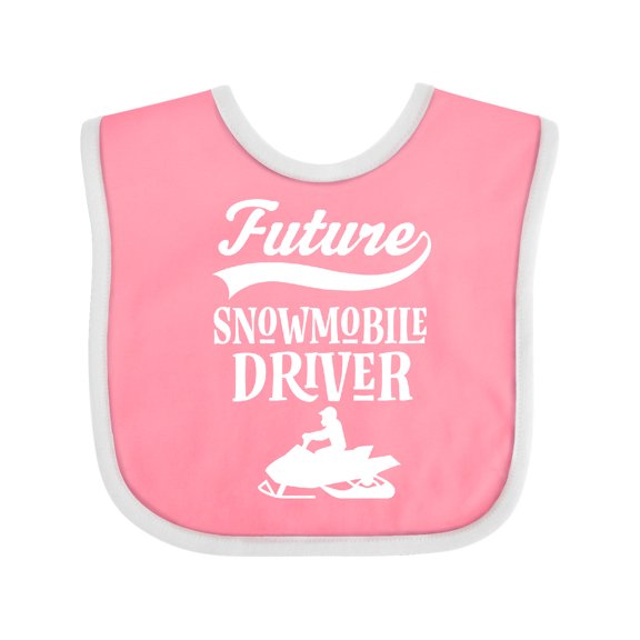 Inktastic Future Snowmobile Driver Snowmobiling Boys or Girls Baby Bib