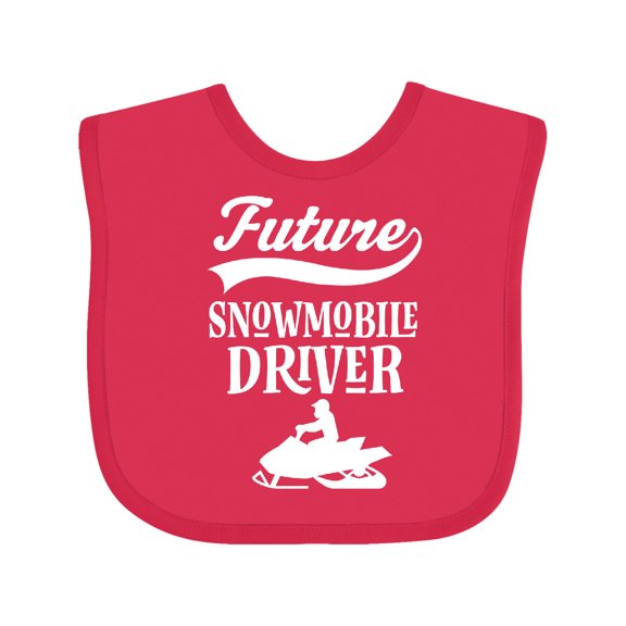 Inktastic Future Snowmobile Driver Snowmobiling Boys or Girls Baby Bib