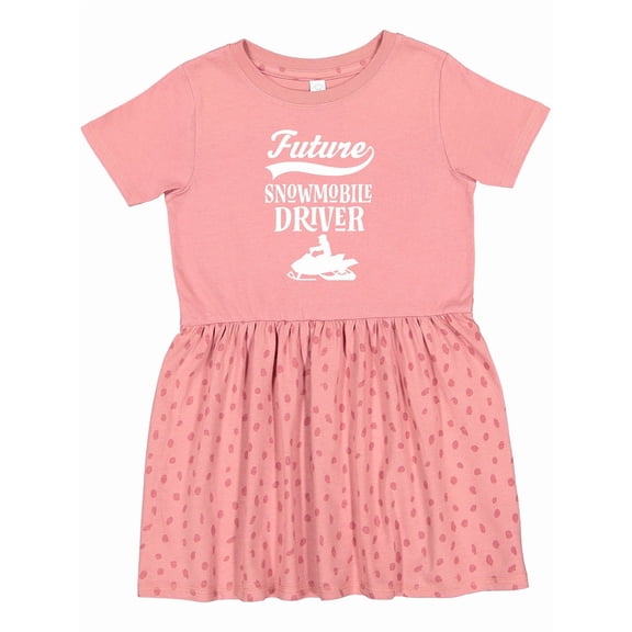 Inktastic Future Snowmobile Driver Snowmobiling Girls Toddler Dress