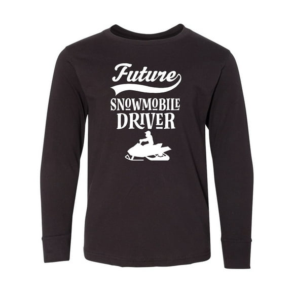 Inktastic Future Snowmobile Driver Snowmobiling Long Sleeve Youth T-Shirt