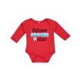 thumbnail image 1 of Inktastic Future Soccer Star Boys Long Sleeve Baby Bodysuit, 1 of 5
