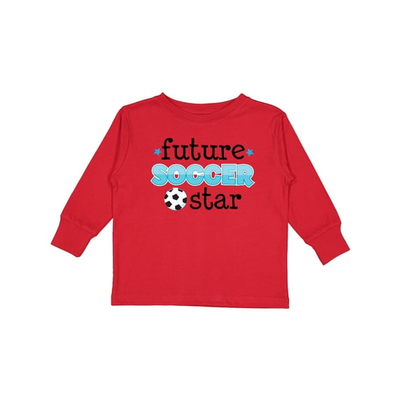 Inktastic Future Soccer Star Boys Long Sleeve Toddler T-Shirt