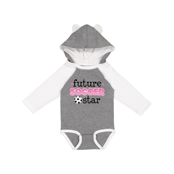 Inktastic Future Soccer Star Girls Girls Long Sleeve Baby Bodysuit