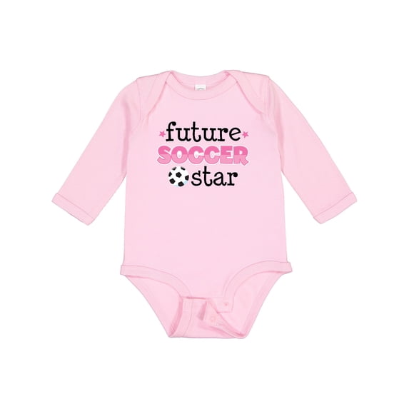 Inktastic Future Soccer Star Girls Girls Long Sleeve Baby Bodysuit