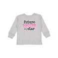 thumbnail image 1 of Inktastic Future Soccer Star Girls Girls Long Sleeve Toddler T-Shirt, 1 of 5