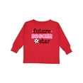 thumbnail image 1 of Inktastic Future Soccer Star Girls Girls Long Sleeve Toddler T-Shirt, 1 of 5