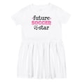 thumbnail image 1 of Inktastic Future Soccer Star Girls Girls Toddler Dress, 1 of 5