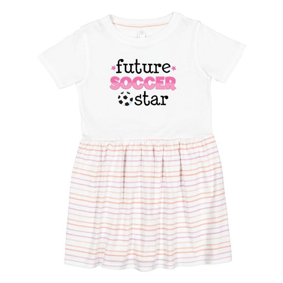 Inktastic Future Soccer Star Girls Girls Toddler Dress