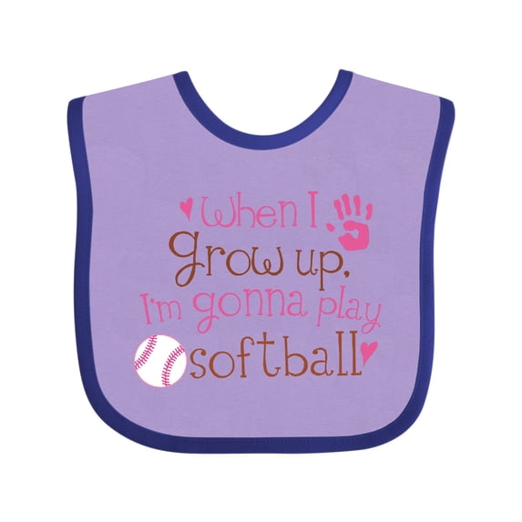 Inktastic Future Softball Player Girls Girls Baby Bib