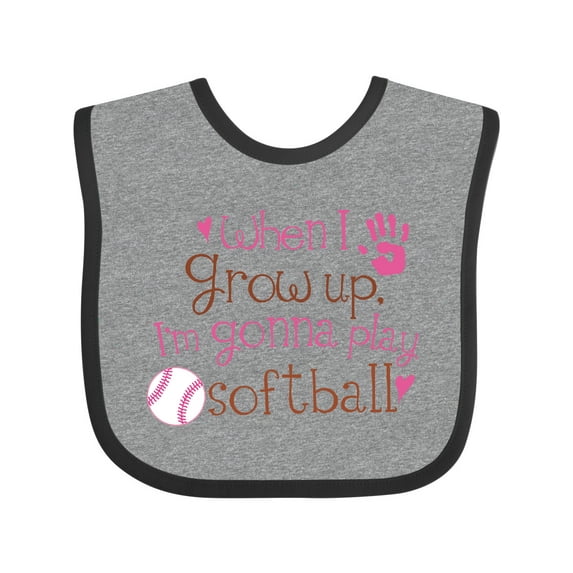 Inktastic Future Softball Player Girls Girls Baby Bib
