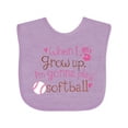 thumbnail image 1 of Inktastic Future Softball Player Girls Girls Baby Bib, 1 of 4