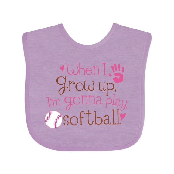 Inktastic Future Softball Player Girls Girls Baby Bib