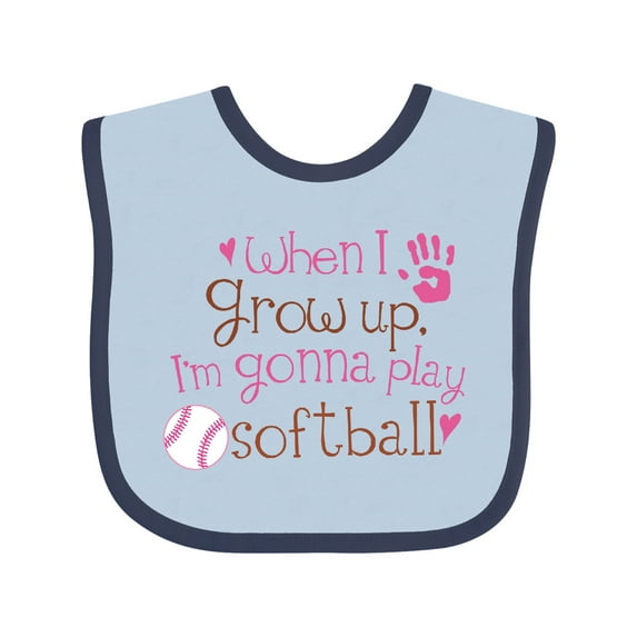 Inktastic Future Softball Player Girls Girls Baby Bib