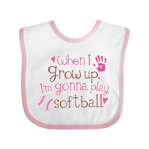 Inktastic Future Softball Player Girls Girls Baby Bib