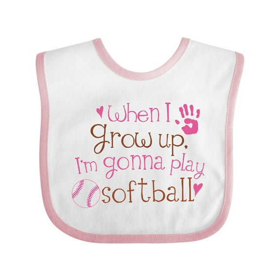 Inktastic Future Softball Player Girls Girls Baby Bib