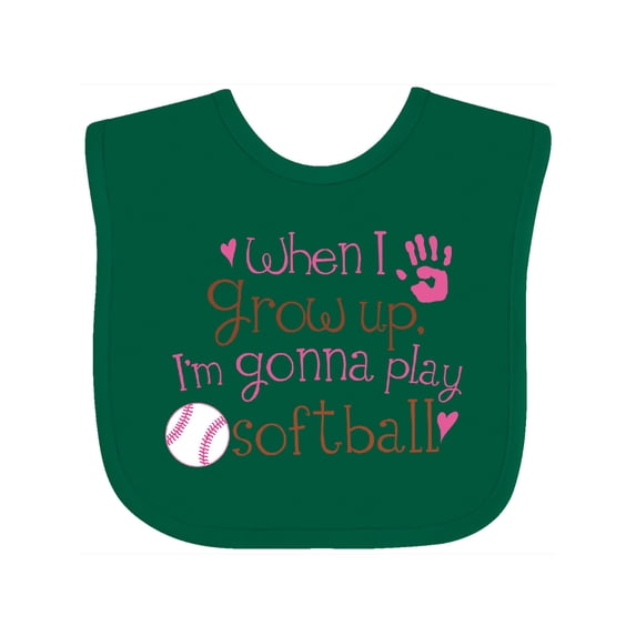 Inktastic Future Softball Player Girls Girls Baby Bib