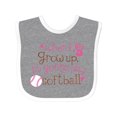 thumbnail image 1 of Inktastic Future Softball Player Girls Girls Baby Bib, 1 of 4