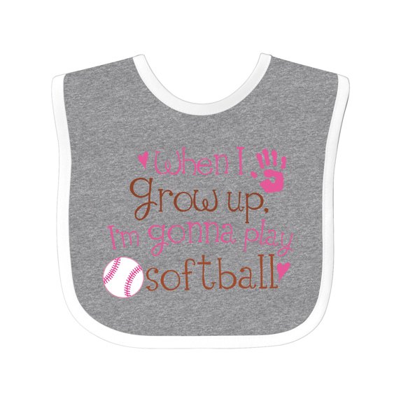 Inktastic Future Softball Player Girls Girls Baby Bib