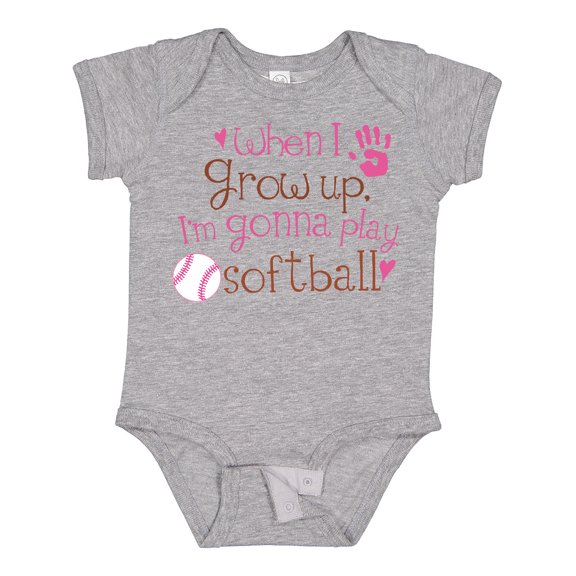 Inktastic Future Softball Player Girls Girls Baby Bodysuit