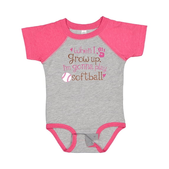 Inktastic Future Softball Player Girls Girls Baby Bodysuit