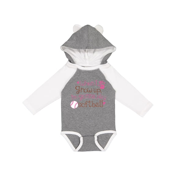 Inktastic Future Softball Player Girls Girls Long Sleeve Baby Bodysuit