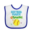 thumbnail image 1 of Inktastic Future Softball Player in Training Girls Baby Bib, 1 of 4