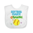 thumbnail image 1 of Inktastic Future Softball Player in Training Girls Baby Bib, 1 of 4