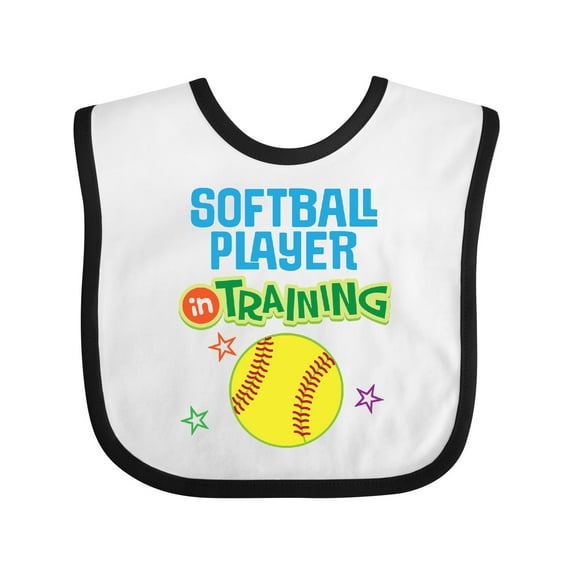 Inktastic Future Softball Player in Training Girls Baby Bib