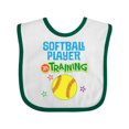 thumbnail image 1 of Inktastic Future Softball Player in Training Girls Baby Bib, 1 of 4
