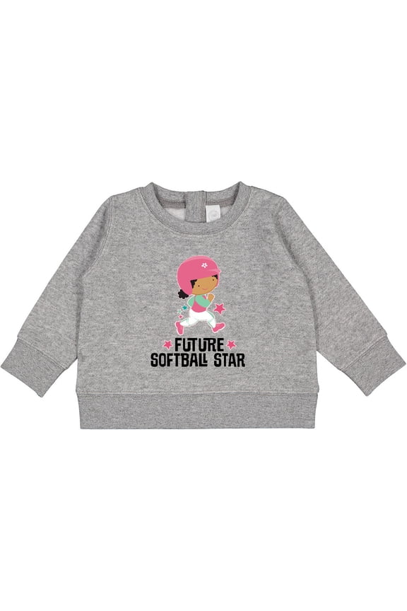 Future Softball Star Cute Girls Baby Sweatshirt