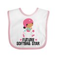thumbnail image 1 of Inktastic Future Softball Star Cute Girls Girls Baby Bib, 1 of 4