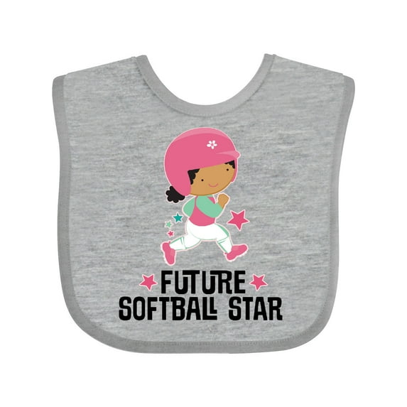 Inktastic Future Softball Star Cute Girls Girls Baby Bib