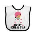 thumbnail image 1 of Inktastic Future Softball Star Cute Girls Girls Baby Bib, 1 of 4