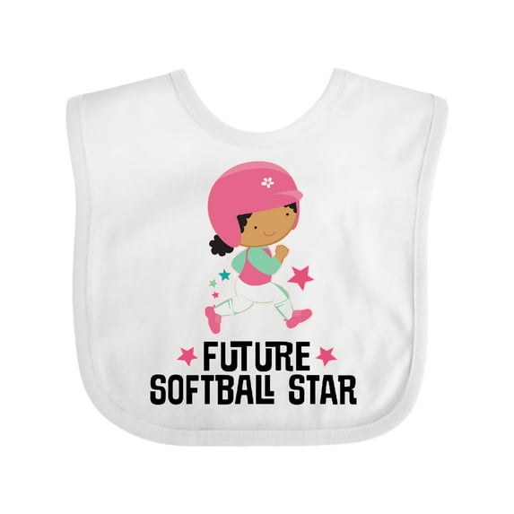 Inktastic Future Softball Star Cute Girls Girls Baby Bib
