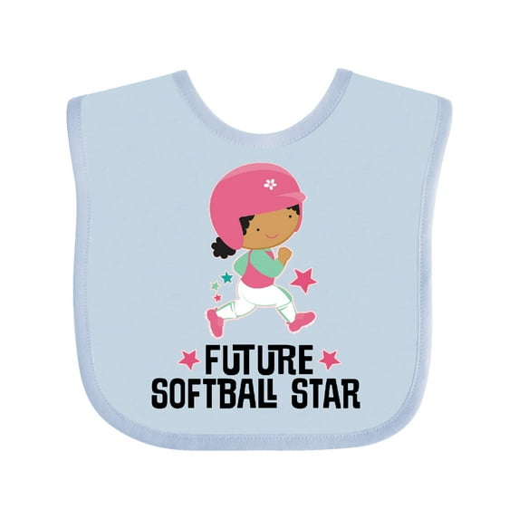 Inktastic Future Softball Star Cute Girls Girls Baby Bib