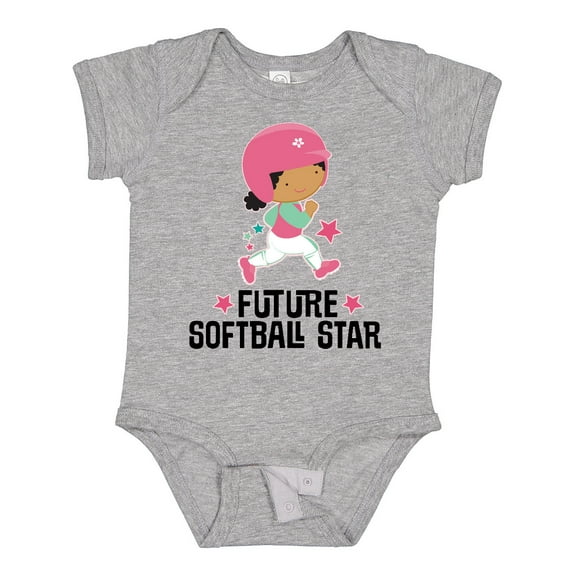 Inktastic Future Softball Star Cute Girls Girls Baby Bodysuit