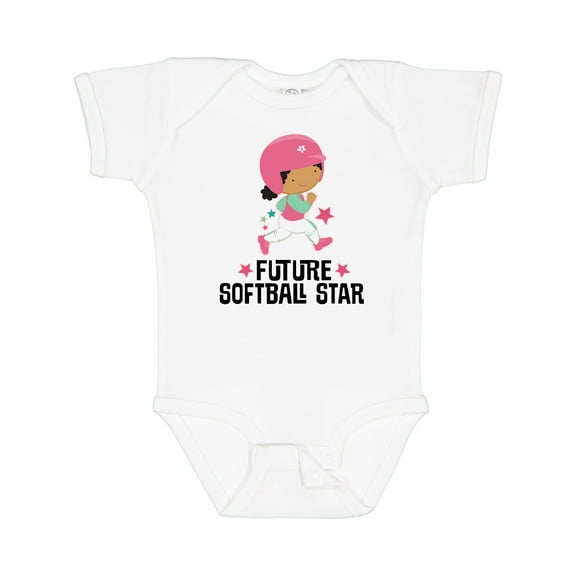 Inktastic Future Softball Star Cute Girls Girls Baby Bodysuit