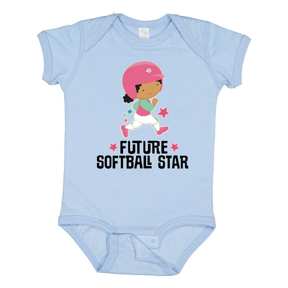 Inktastic Future Softball Star Cute Girls Girls Baby Bodysuit