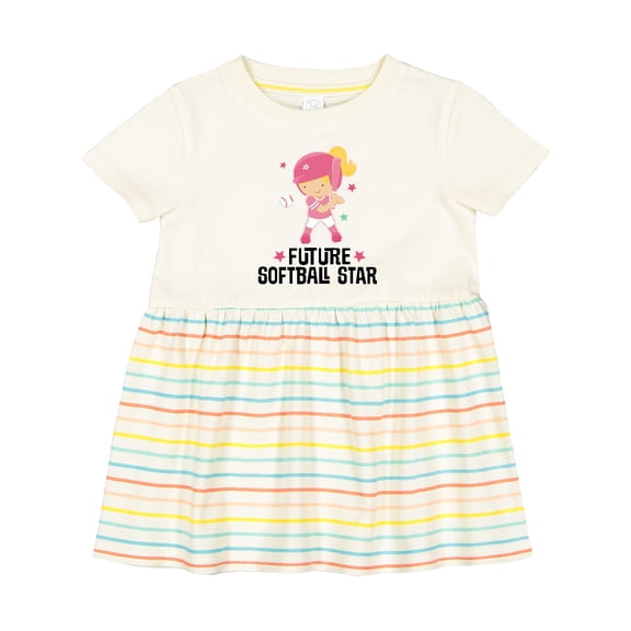 Inktastic Future Softball Star Girl Girls Baby Dress